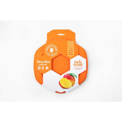 Project Hive Sweet Mango Scent Hive Disc & Lick Mat Orange