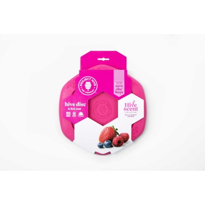 Project Hive Wild Berry Scent Hive Disc & Lick Mat Pink