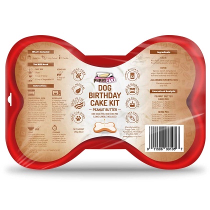 Peanut Butter - Puppy Cake Dog Birthday Cake Kit  - 9oz