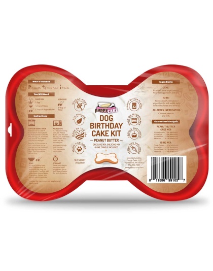 Peanut Butter - Puppy Cake Dog Birthday Cake Kit  - 9oz