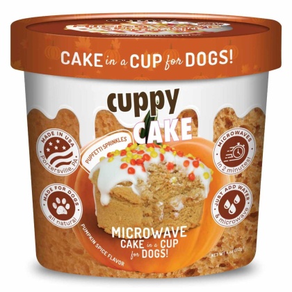 Puppy Cake Cuppy Cake Mix Pumpkin Spice with Pupfetti Sprinkles