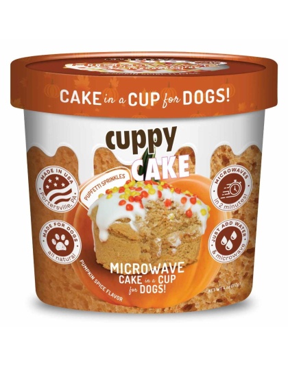 Puppy Cake Cuppy Cake Mix Pumpkin Spice with Pupfetti Sprinkles