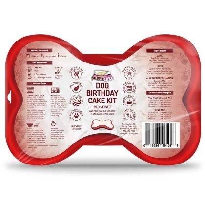 Red Velvet - Puppy Cake Dog Birthday Cake Kit  - 9oz