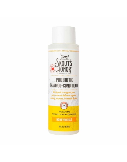 Skout's Honor Cat Probiotic Shampoo + Conditioner Honeysuckle 16oz