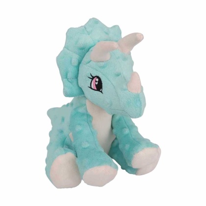 SnugArooz Talia the Triceratops Plush Dog Toy 8"