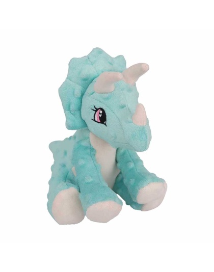 SnugArooz Talia the Triceratops Plush Dog Toy 8"