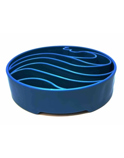 Wave Blue - SodaPup eBowl Enrichment Slow Feeder Bowl  - 8"