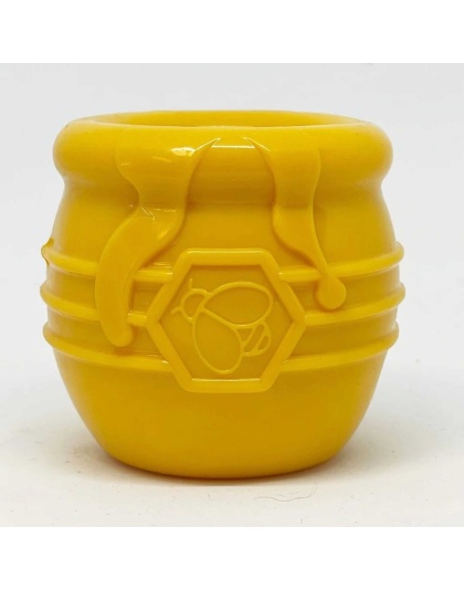 SodaPup PUP-X Honey Pot Rubber Treat Dispenser Yellow