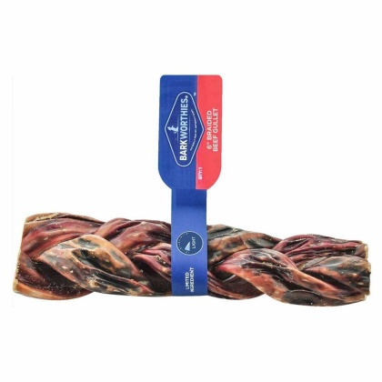 Barkworthies Beef Gullet - Braided  - 6'' Individual