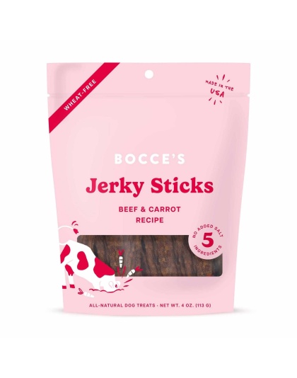 Bocce's Bakery Beef Grazers Jerky Sticks Dog Treats  4oz