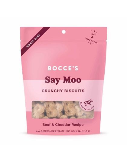 Bocce's Bakery Say MOOOO Biscuit Bags Dog Treats 5oz