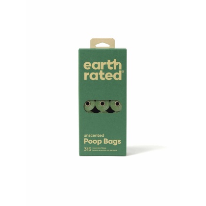 Earth Rated Unscented Poop Bags 315ct on 21 Refill Rolls