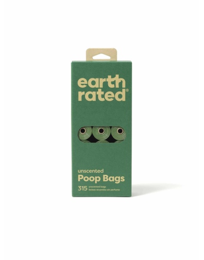 Earth Rated Unscented Poop Bags 315ct on 21 Refill Rolls