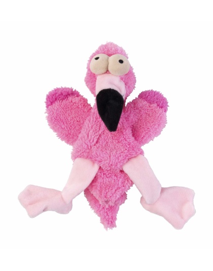 FuzzYard Dog Toy Flat Out Nasties Flo the Flamingo