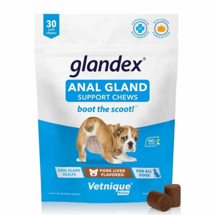 Glandex Pork Liver Soft Chews 30ct Pouch