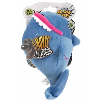 goDog Action Shark Plush Dog Toy