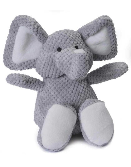 goDog Checkers Elephant w/Chew Guard Plush Dog Toy Large