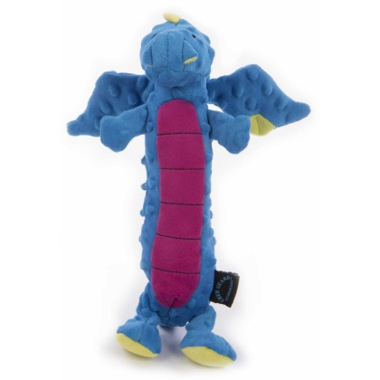 goDog Dragons Skinny Squeaky Plush Dog Toy Large