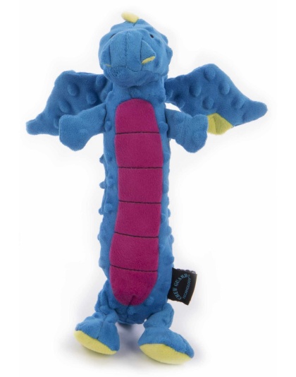 goDog Dragons Skinny Squeaky Plush Dog Toy Large