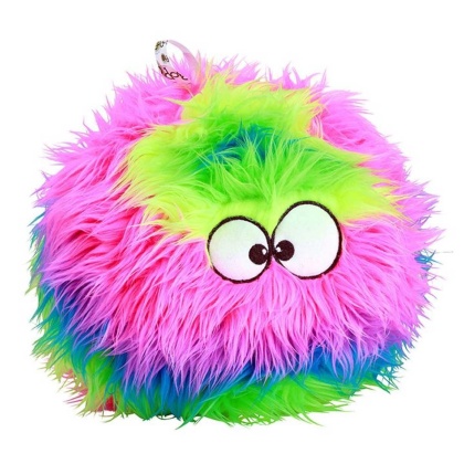 goDog Furballz w/Chew Guard Rainbow Plush Dog Toy  - Large