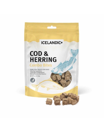 Icelandic+ Cod & Herring Combo Bites Dog Fish Treat 3oz