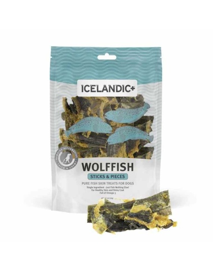 Icelandic+ Wolffish Skin Stick Dog Fish Chews 3oz