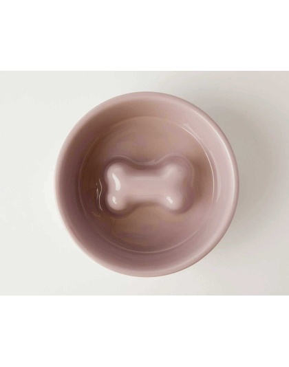 Pink - Jax & Bones Bone Slow Feeder Bowl  - Small