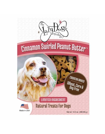 Lazy Dog Cinnamon Swirled Peanut Butter Dog Treat 14oz