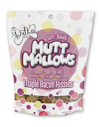 Lazy Dog Mutt Mallows Maple Bacon Kissies Dog Treat 5oz