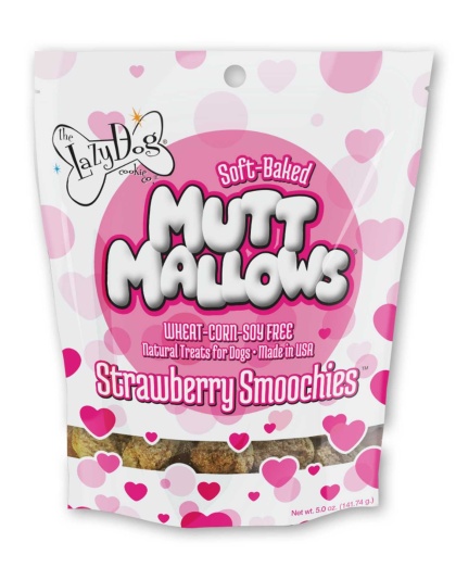 Lazy Dog Mutt Mallows Strawberry Smoochies Dog Treat 5oz