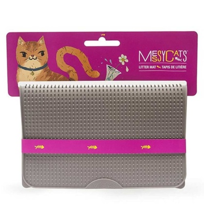 Grey - Messy Cats Silicone Litter Mat