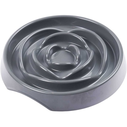 Grey - Messy Mutts Interactive Slow Feeder  - 1.75 Cup