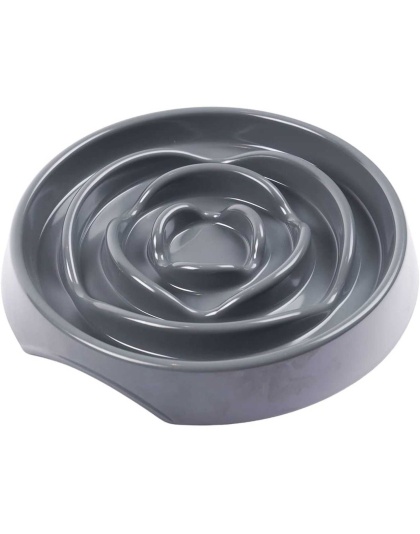 Grey - Messy Mutts Interactive Slow Feeder  - 1.75 Cup