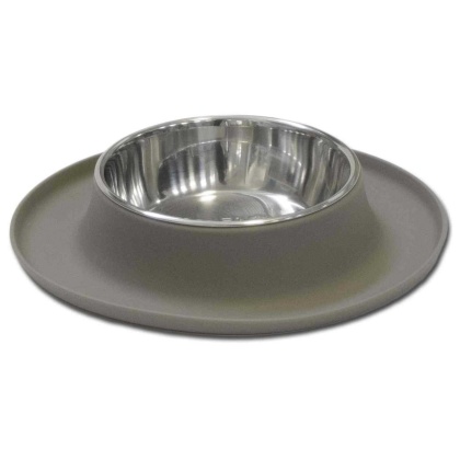 Messy Mutts Single Silicone Feeder Grey XL