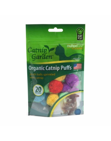 Multipet Catnip Garden Organic Catnip Puffs 20ct Bag