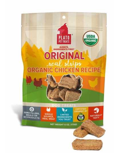 Plato Original Real Strips Organic Chicken  - 18oz