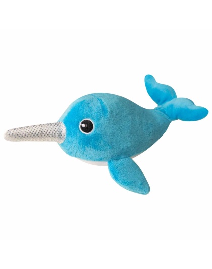 SnugArooz Baby Nikki the Narwhal Plush Dog Toy 5"