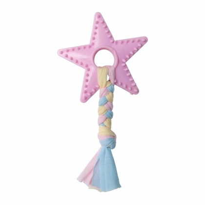 Pink - SnugArooz Lil Star Chew Dog Toy  - 7"