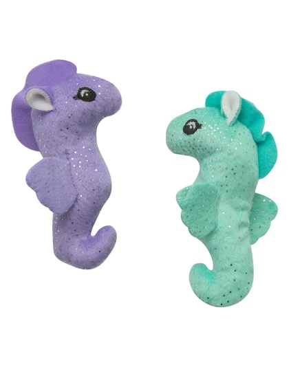 SnugArooz Kitty Seahorse w/ Catnip Cat Toy 4" 2pk