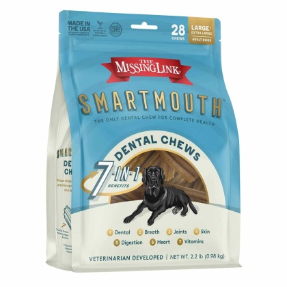 The Missing Link - SMARTMOUTH Dental Chew - L/XL Dog 28ct