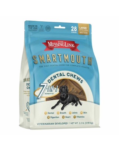 The Missing Link - SMARTMOUTH Dental Chew - L/XL Dog 28ct