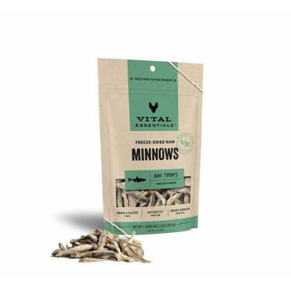 Vital Essentials(R) Freeze-Dried Minnows Dog Treats, - 1 oz