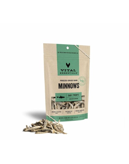 Vital Essentials(R) Freeze-Dried Minnows Dog Treats, - 1 oz