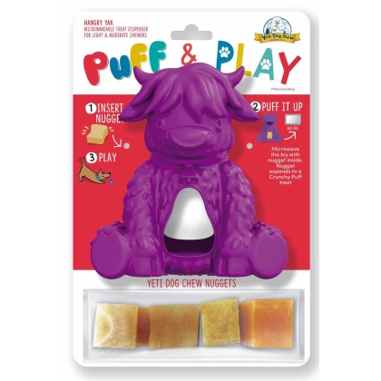 Purple - Yeti Dog Chew Puff & Play Hangry Yak