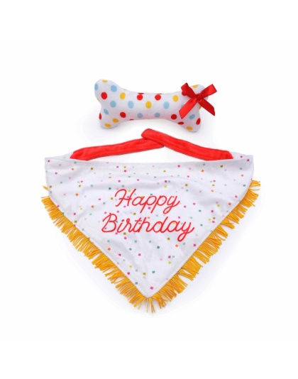 ZippyPaws Birthday Bandana and Bone 2-Pack