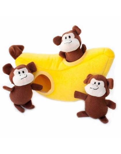 ZippyPaws Burrow Monkey 'n Banana