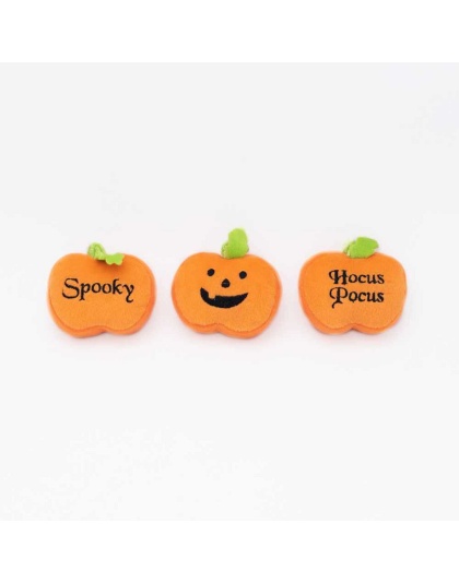 ZippyPaws Halloween Miniz 3Pack Pumpkins