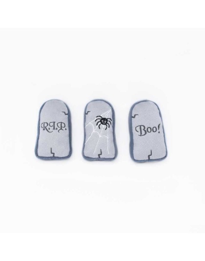 ZippyPaws Halloween Miniz 3Pack Tombstones