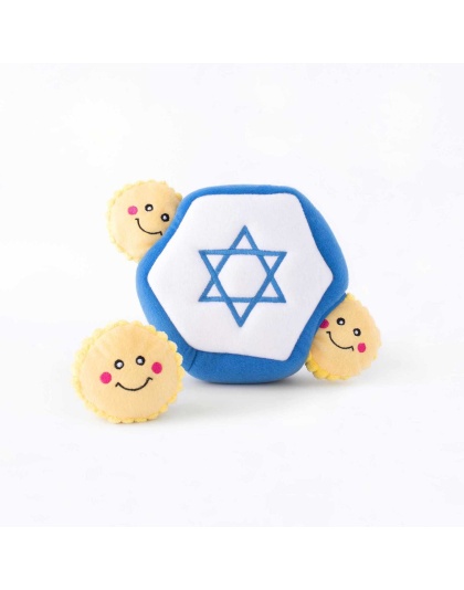 ZippyPaws Hanukkah Burrow Star of David Plush Dog Toy