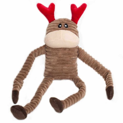 ZippyPaws Holiday Crinkle Reindeer Plush Dog Toy  - Large